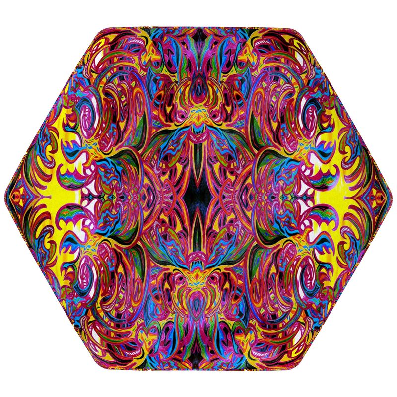 Luxury Hexagon Footstool by Daisy Inferno