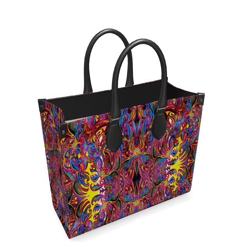 Luxury Leather Shopping Bag by Daisy Inferno
