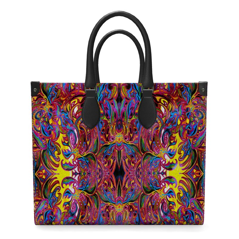 Luxury Leather Shopping Bag by Daisy Inferno