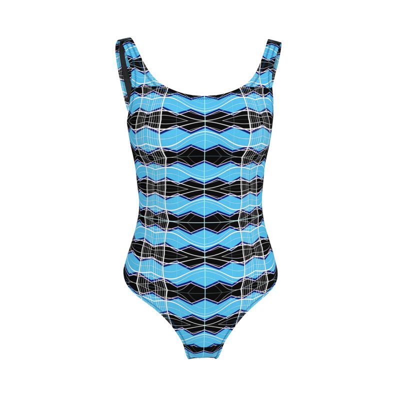 Turquoise Frequency One-Piece Swimsuit by Daisy Inferno