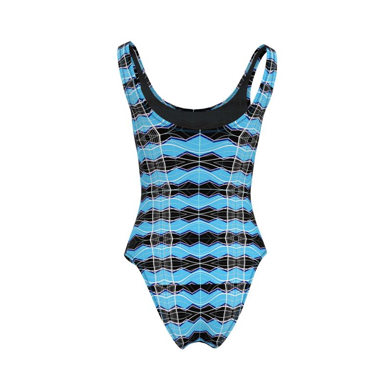 Turquoise Frequency One-Piece Swimsuit by Daisy Inferno