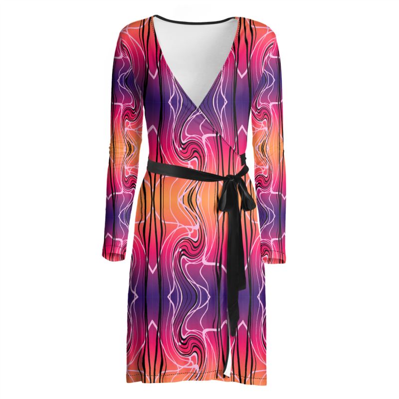 Fire Sunrise Wrap Dress