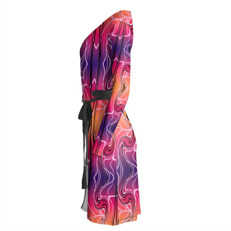 Daisy Inferno Women's Crimson Wave Luxe Wrap Dress