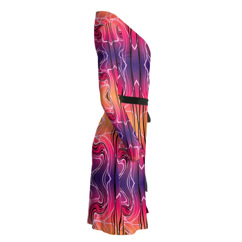 Daisy Inferno Women's Crimson Wave Luxe Wrap Dress
