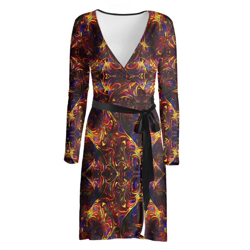 The Eternal Ember Luxe Wrap Dress By Daisy Inferno