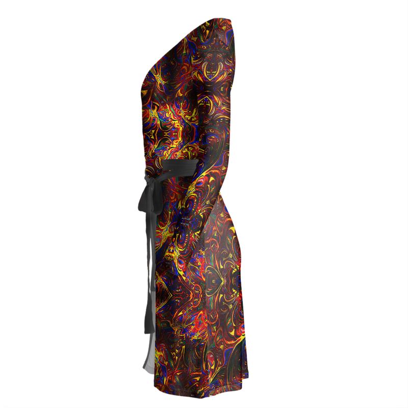 The Eternal Ember Luxe Wrap Dress By Daisy Inferno