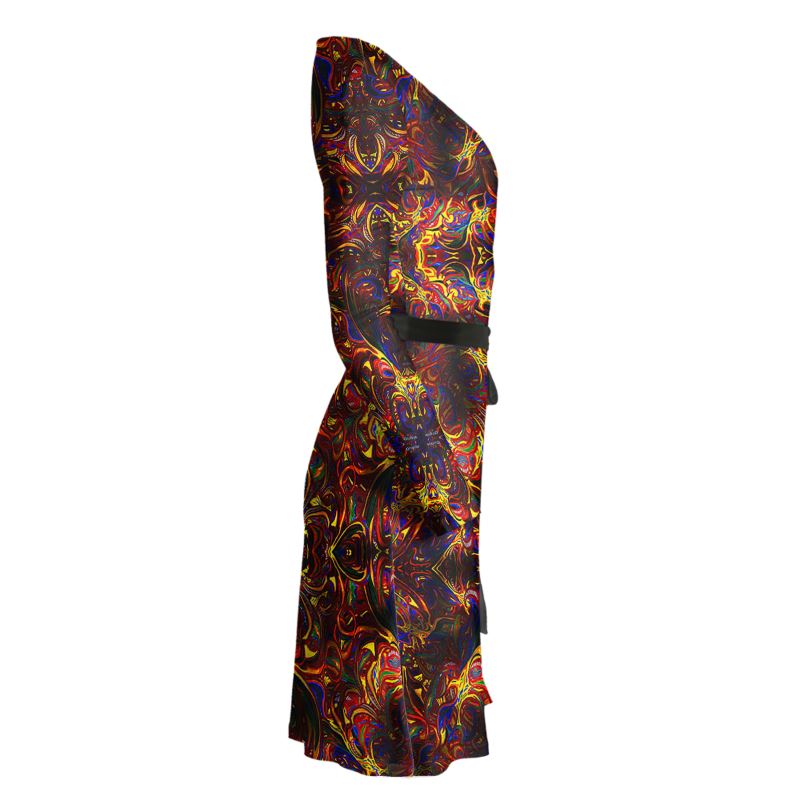 The Eternal Ember Luxe Wrap Dress By Daisy Inferno