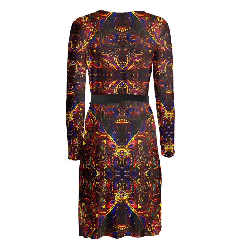 The Eternal Ember Luxe Wrap Dress By Daisy Inferno