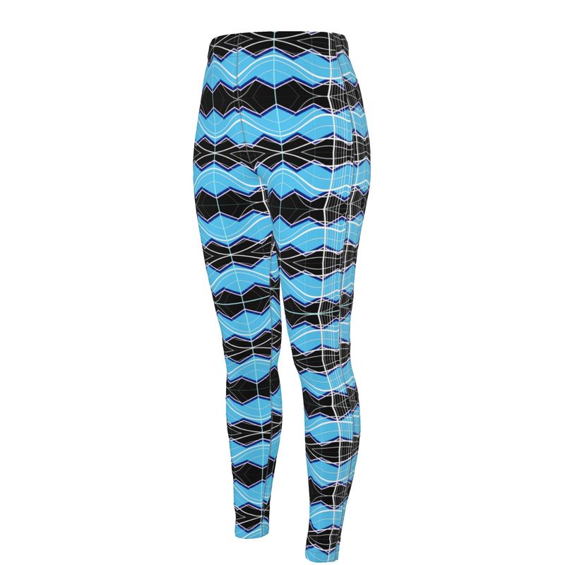 Daisy Inferno™ Turquoise Frequency High Waisted Leggings