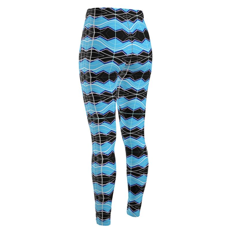 Daisy Inferno™ Turquoise Frequency High Waisted Leggings
