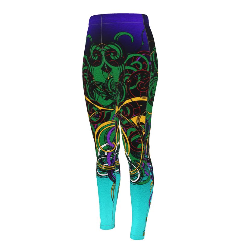 The Midnight Mosaic High-Waisted Leggings by Daisy Inferno