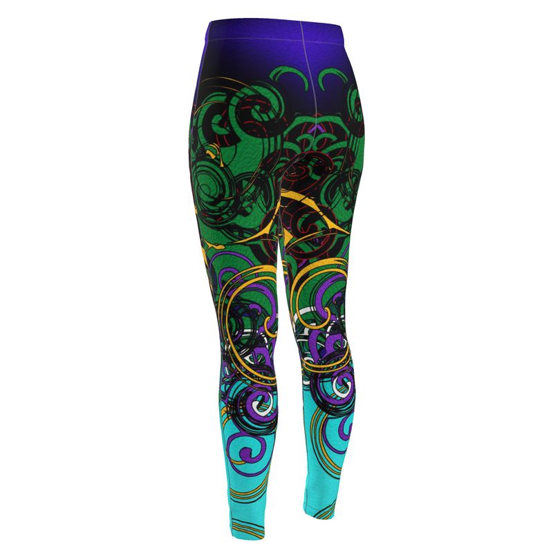 The Midnight Mosaic High-Waisted Leggings by Daisy Inferno