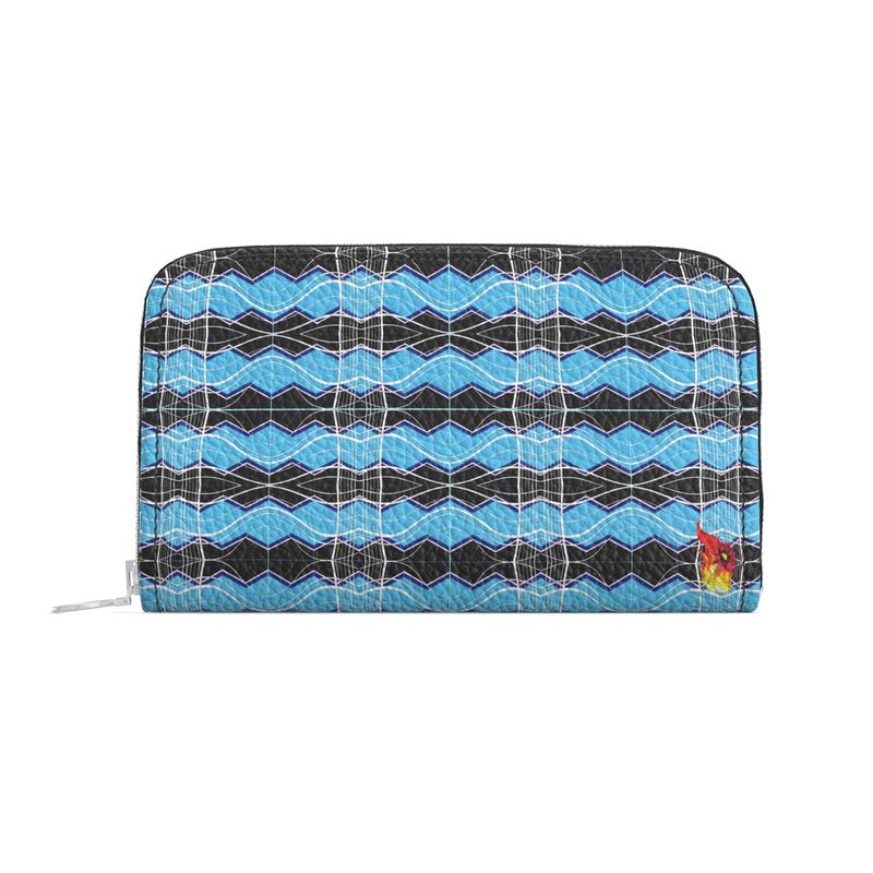 Daisy Inferno | Women’s Zip Leather Wallet – Turquoise Frequency