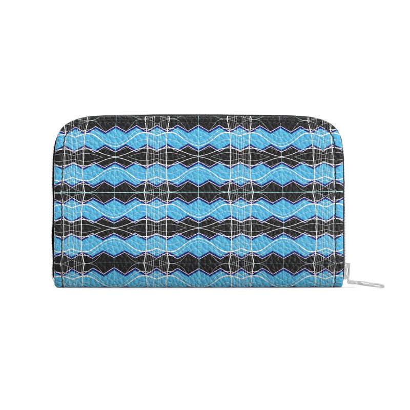 Daisy Inferno | Women’s Zip Leather Wallet – Turquoise Frequency