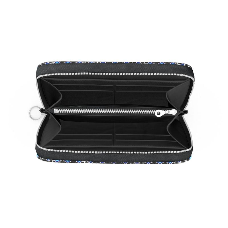 Daisy Inferno | Women’s Zip Leather Wallet – Turquoise Frequency