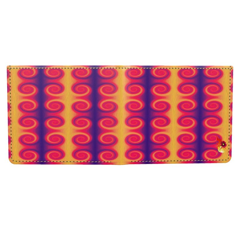 The Solar Flare Men's Leather Bifold Wallet  By Daisy Inferno