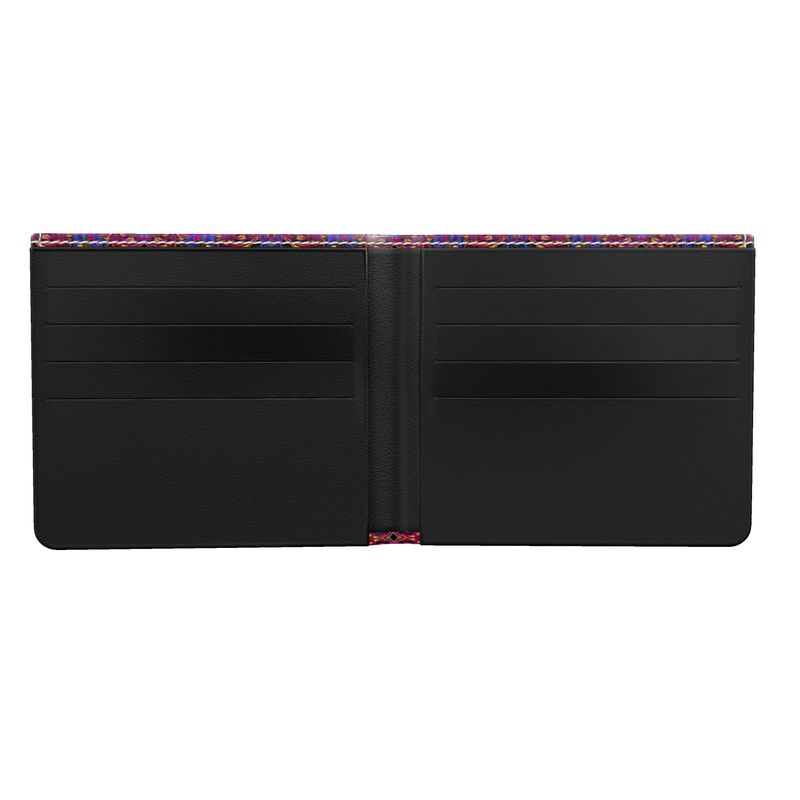 The Ethereal Orbit Men's Leather Bifold Wallet  By Daisy Inferno