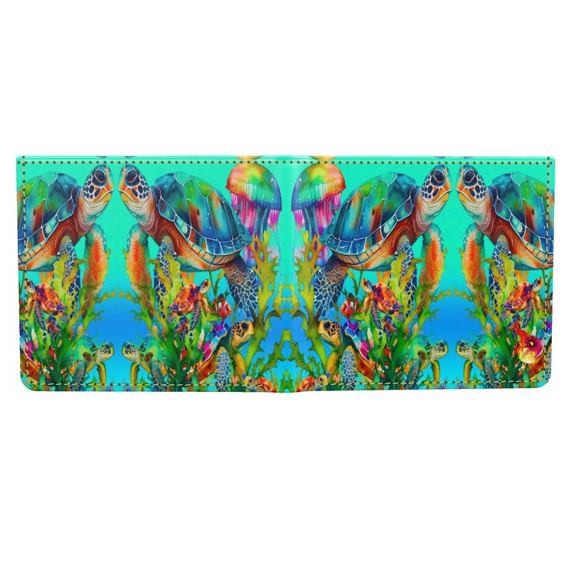 The Oceanic Dream Men's Leather Bifold Wallet  By Daisy Inferno