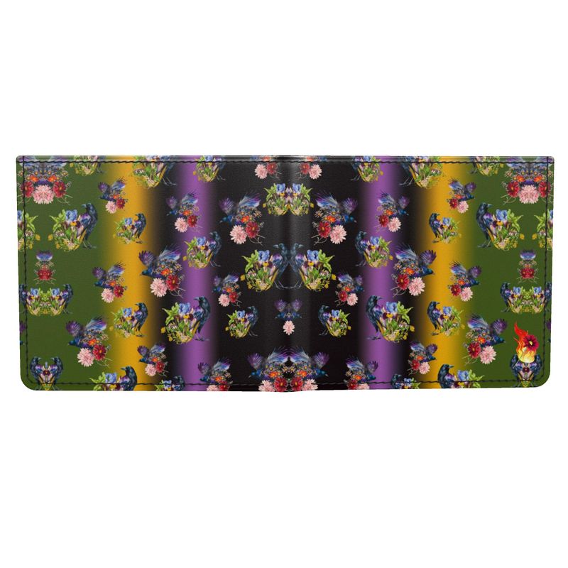 "The Midnight Aviary" Artisan Leather Bifold Wallet  By Daisy Inferno