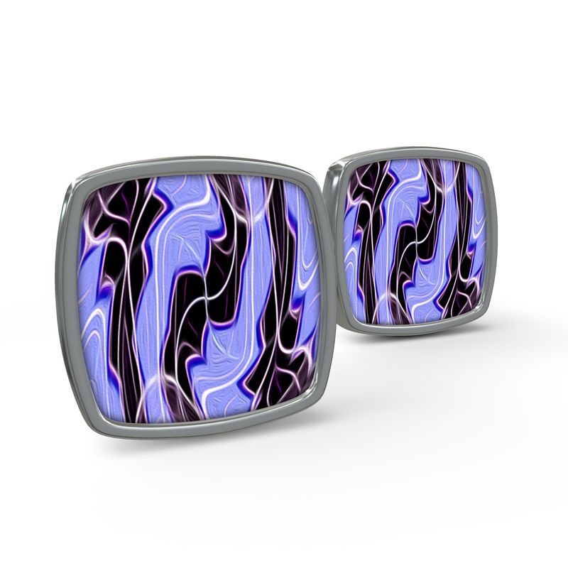 Daisy Inferno Men's Lavender Pulse Designer Cufflinks