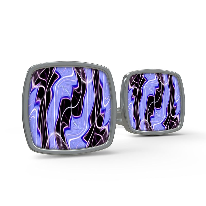 Daisy Inferno Men's Lavender Pulse Designer Cufflinks