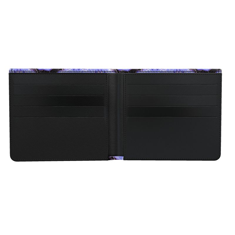 Daisy Inferno Men’s Leather Bifold Wallet – Lavender Pulse