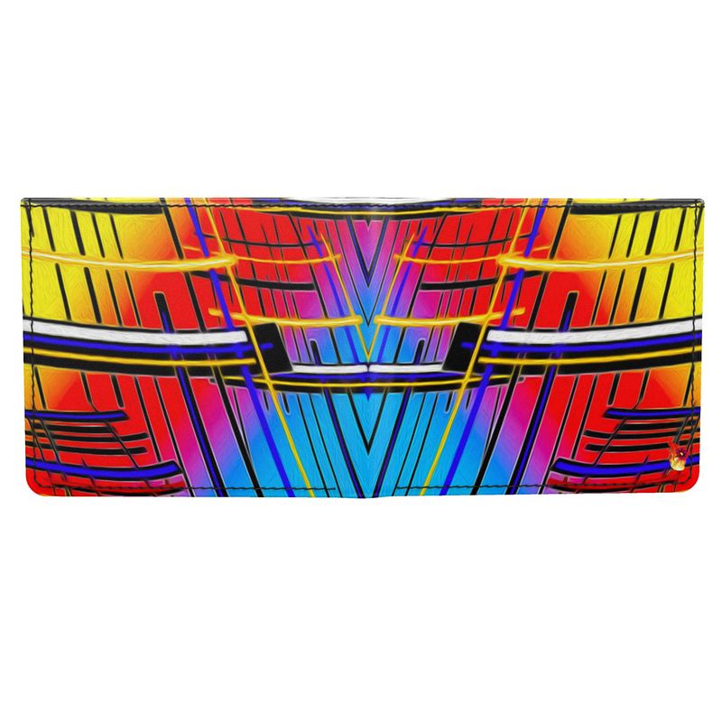 Daisy Inferno Men's Leather Bifold Wallet - Techno Prism