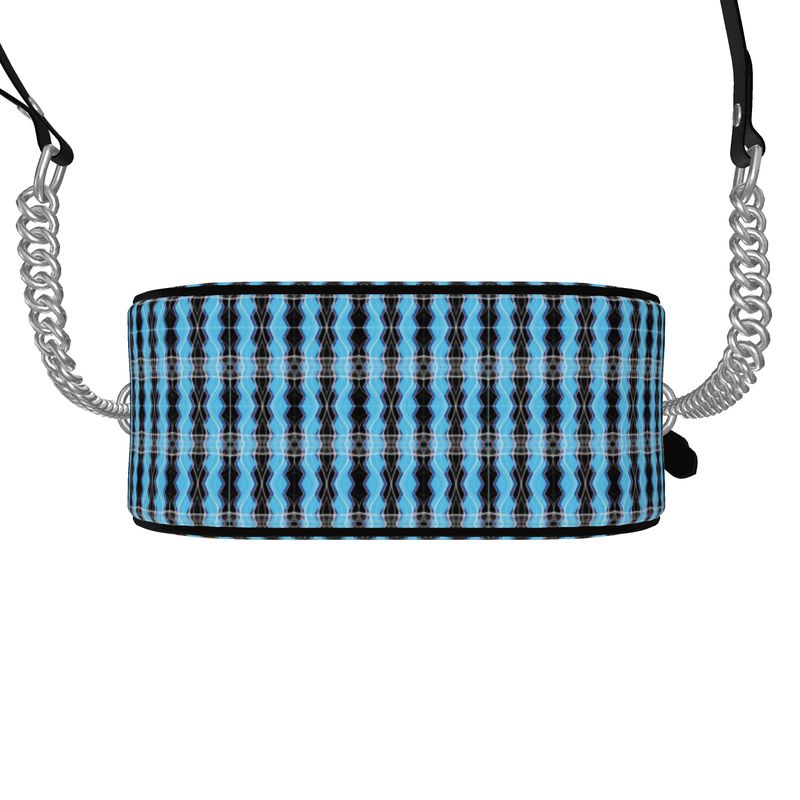 Daisy Inferno | Designer Round Crossbody Box Bag - Turquoise Frequency