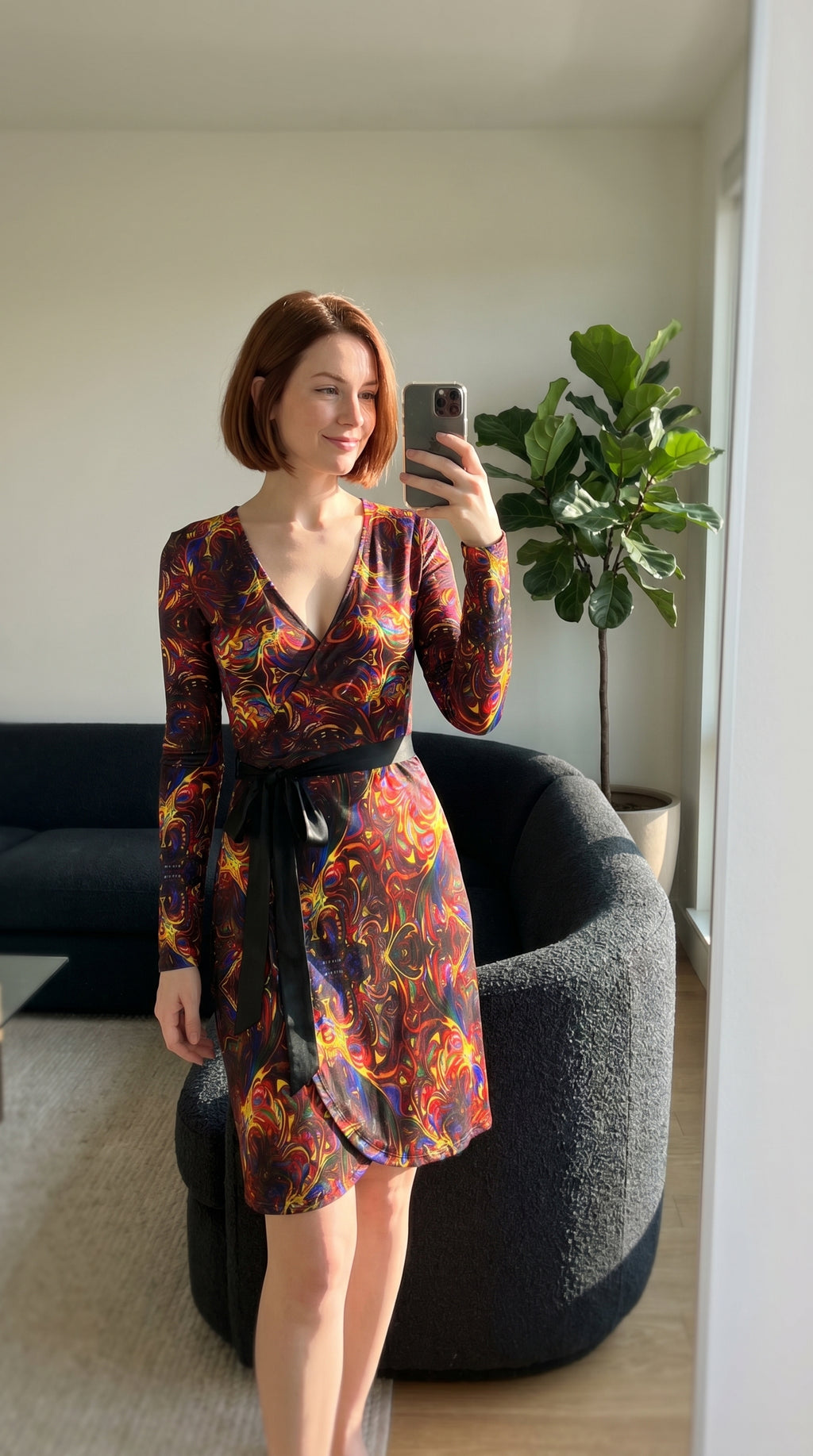 Daisy Inferno™ The Eternal Ember Luxe Wrap Dress By Daisy Inferno