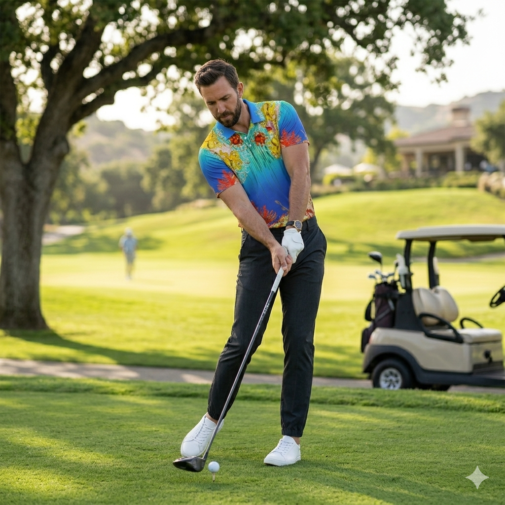 Discover the Abyssal Bloom men's polo. Featuring a deep-sea inspired organic fractal print on breathable cotton-poly fabric. Sophisticated, dark aesthetic for work or casual wear.