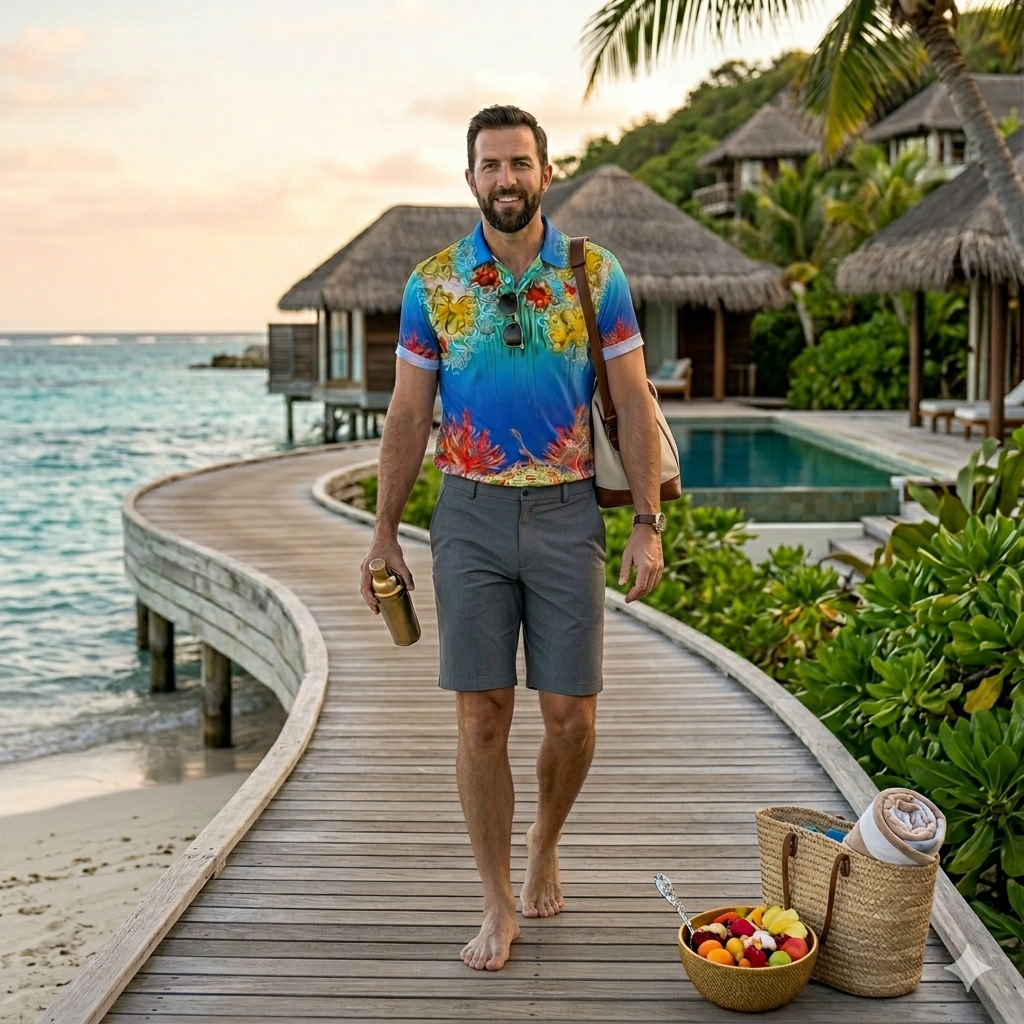 Discover the Abyssal Bloom men's polo. Featuring a deep-sea inspired organic fractal print on breathable cotton-poly fabric. Sophisticated, dark aesthetic for work or casual wear.