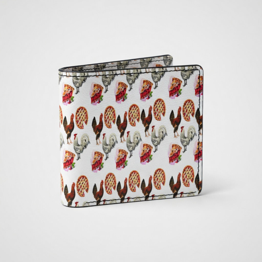 The Country Kitchen Leather Bifold Wallet for Men by Daisy Inferno