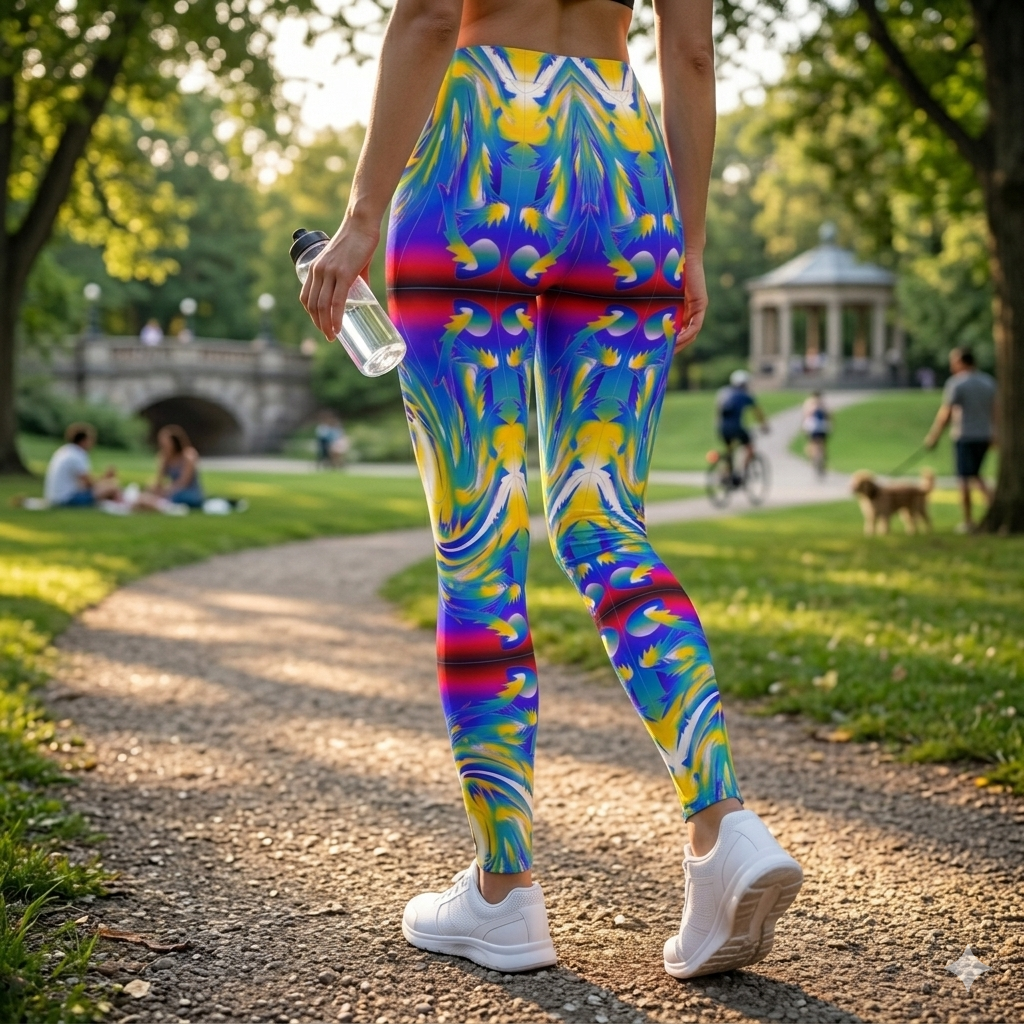 Electric Horizon High-Waisted Leggings by Daisy Inferno