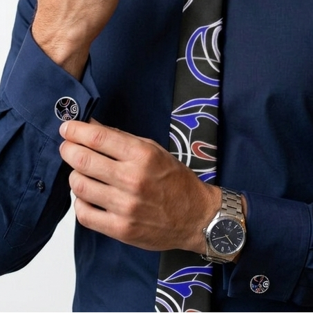Daisy Inferno Electric Pulse Premium Metal Cufflinks