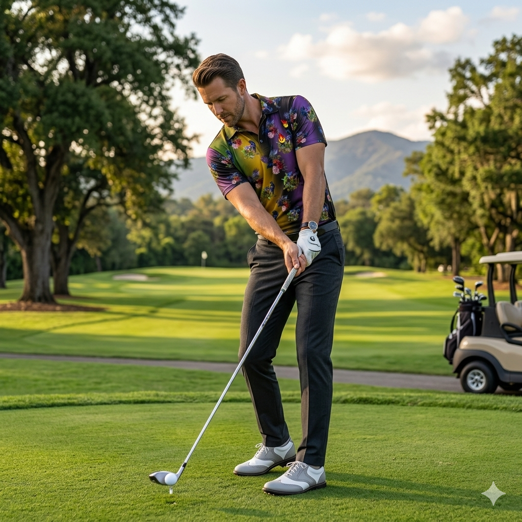 Discover the Midnight Aviary men's polo. Intricate feather-inspired fractal patterns in deep violet and emerald on a soft, breathable cotton-poly blend. Elegant dark aesthetic for any occasion.